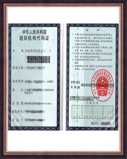 庄杰荣获组织机构代码荣誉证书